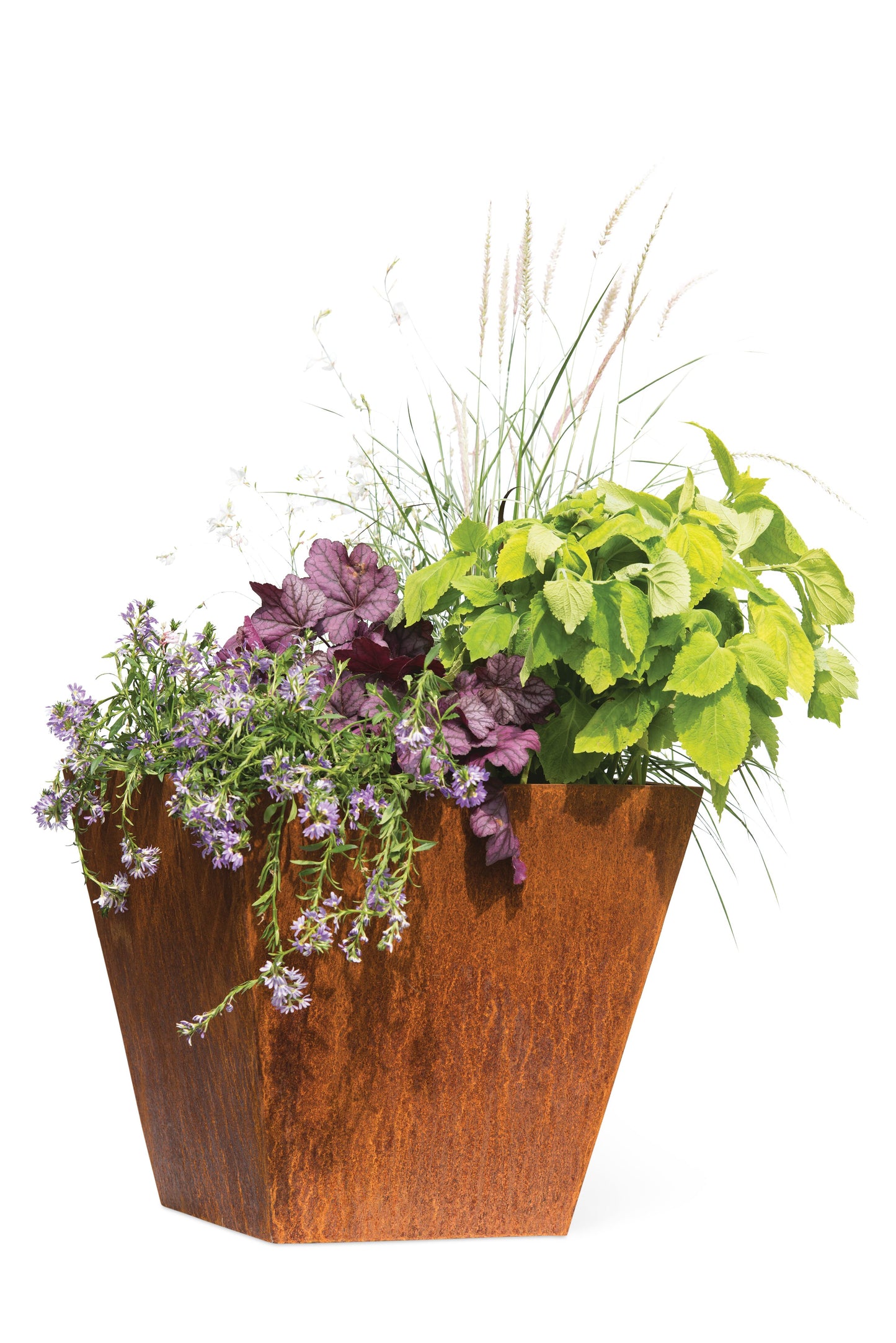 Corten Steel Tapered Square Planters