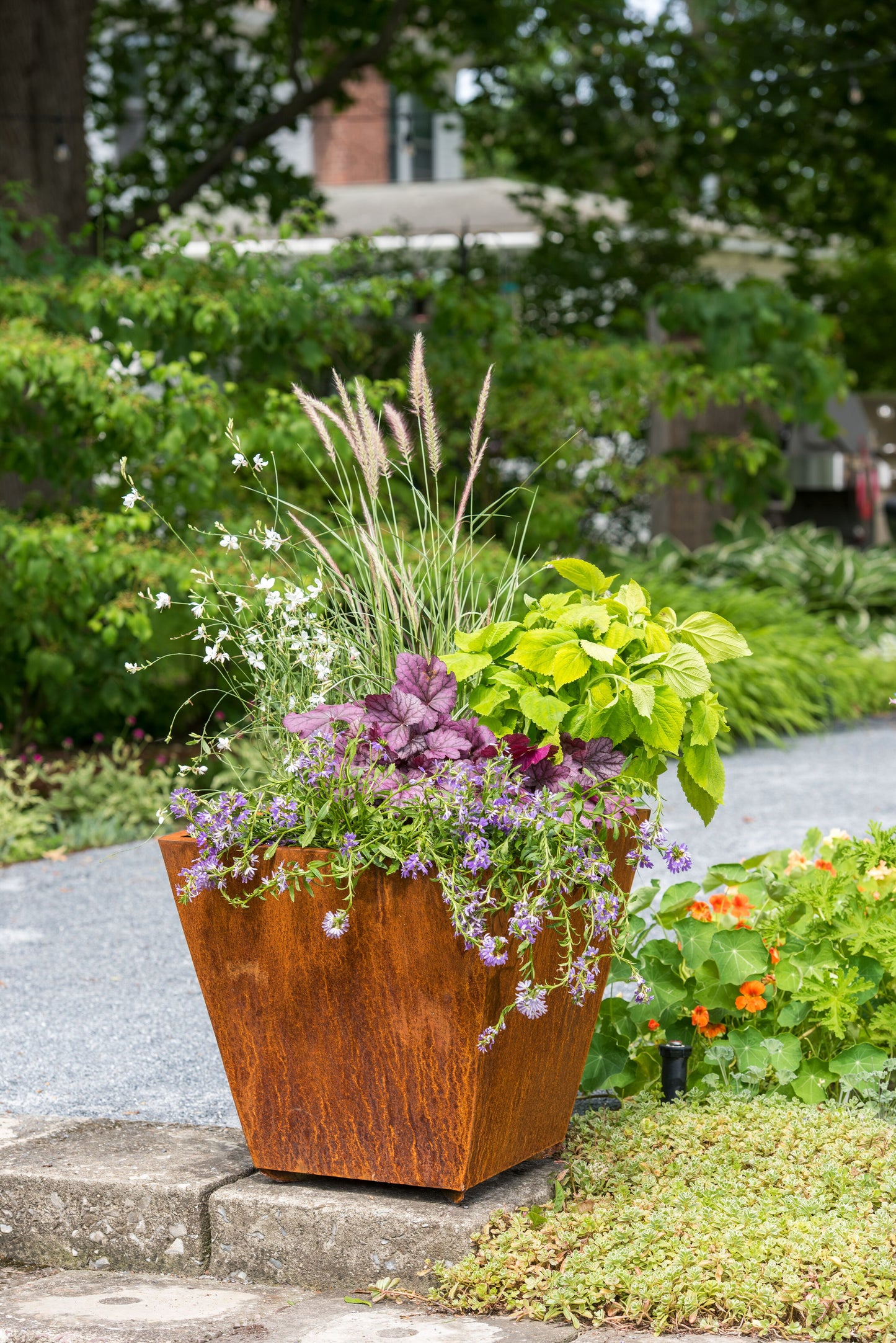 Corten Steel Tapered Square Planters
