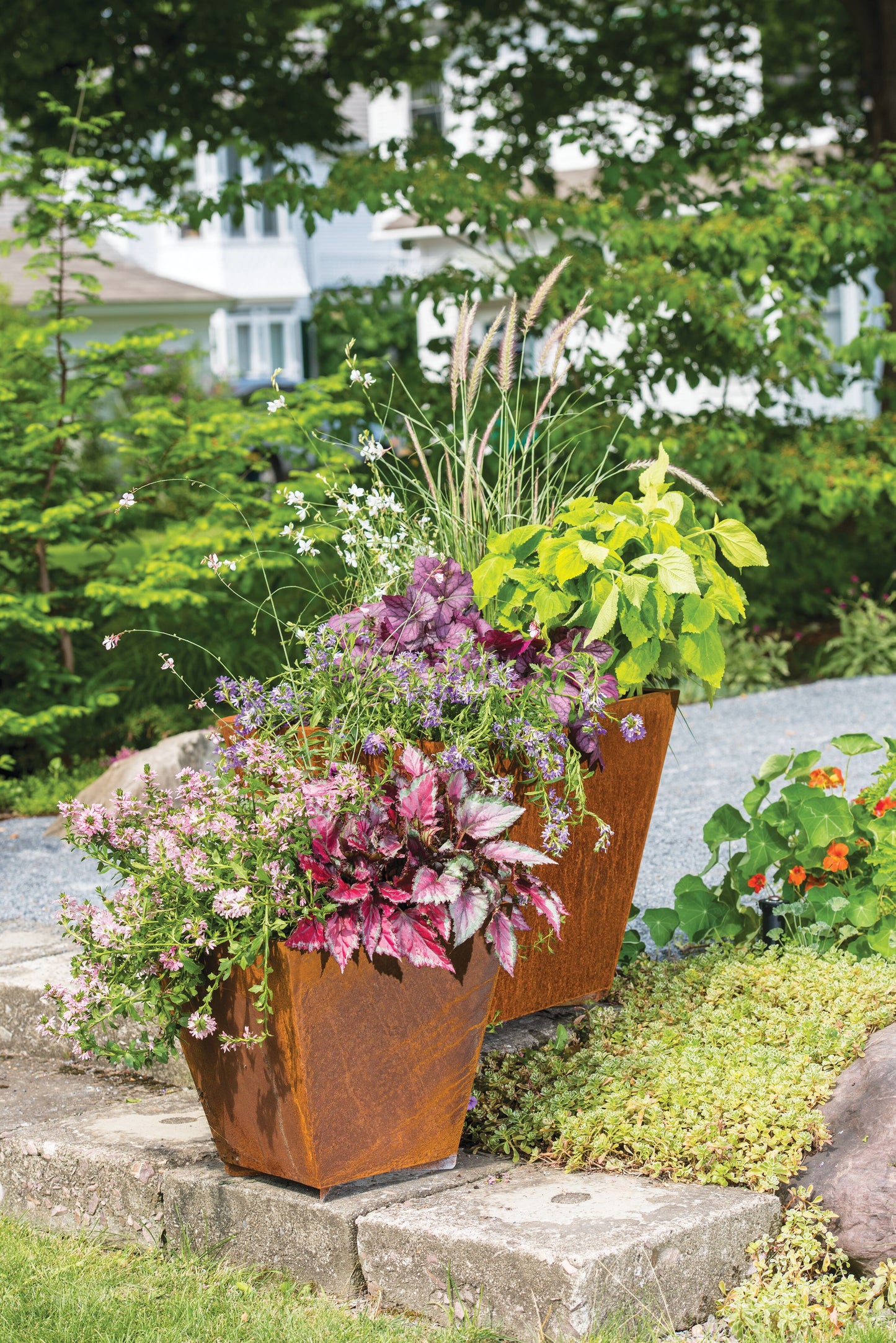 Corten Steel Tapered Square Planters