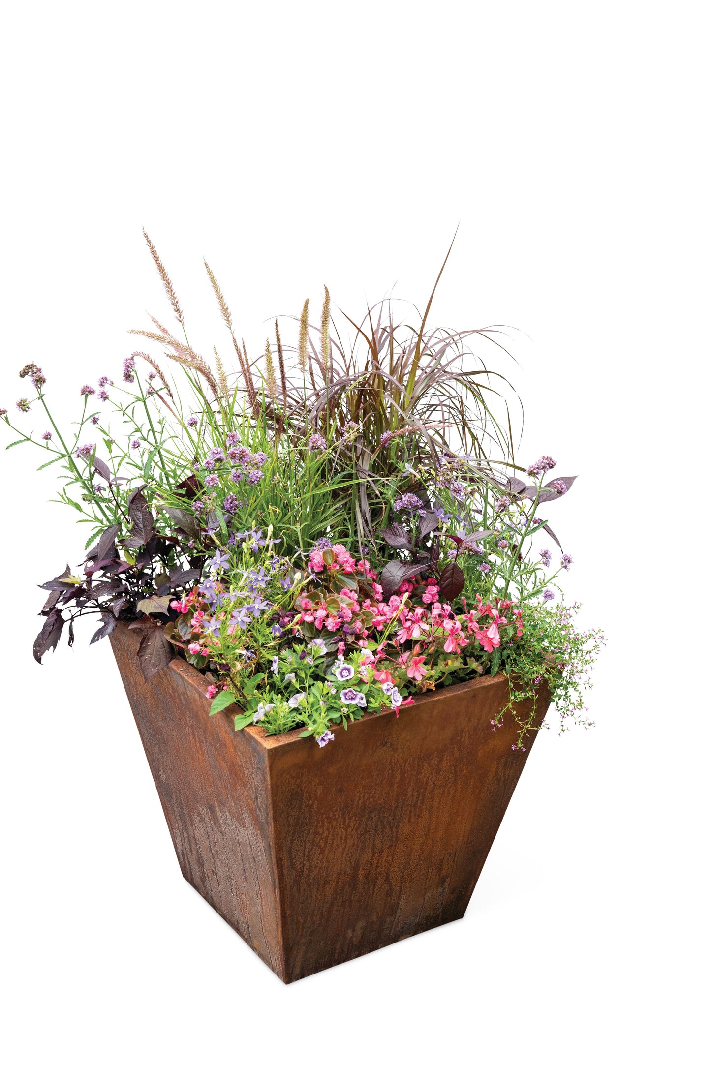 Corten Steel Tapered Square Planters