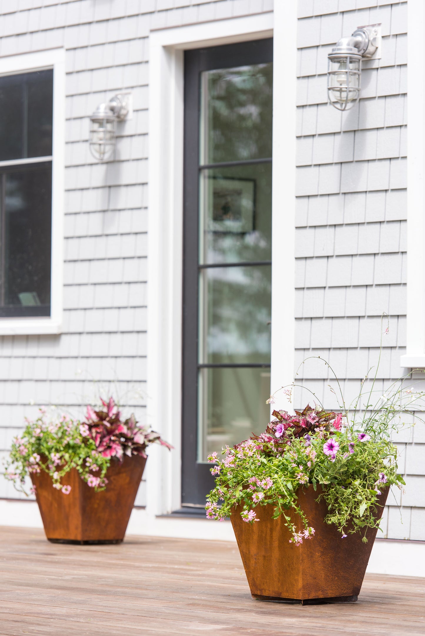 Corten Steel Tapered Square Planters