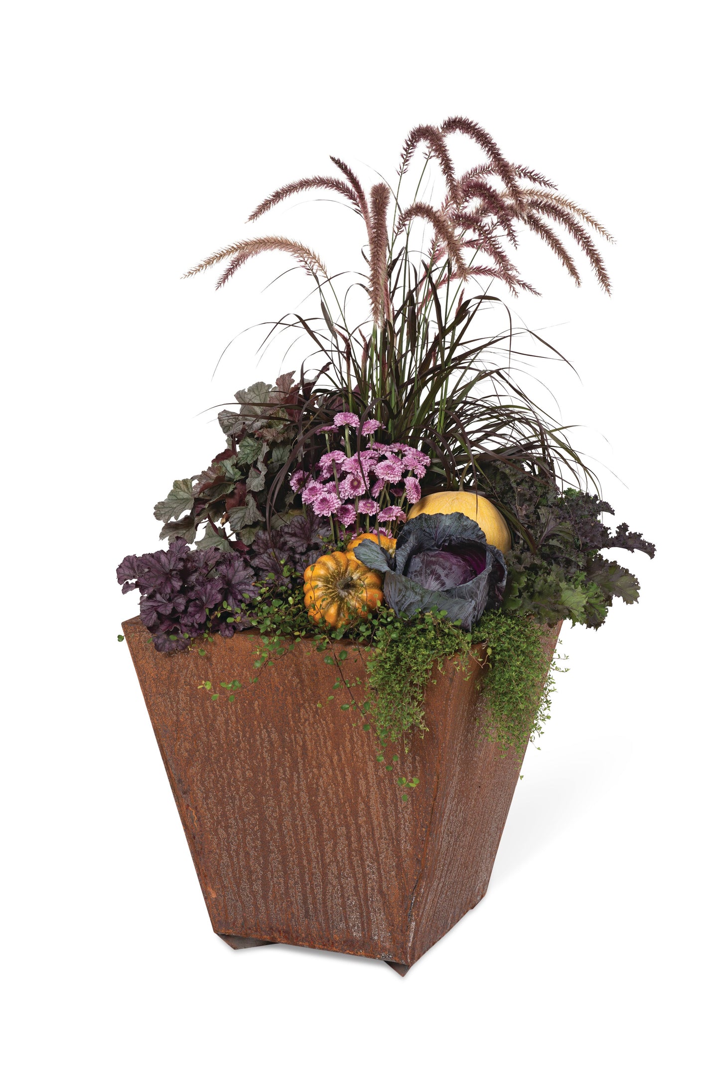 Corten Steel Tapered Square Planters