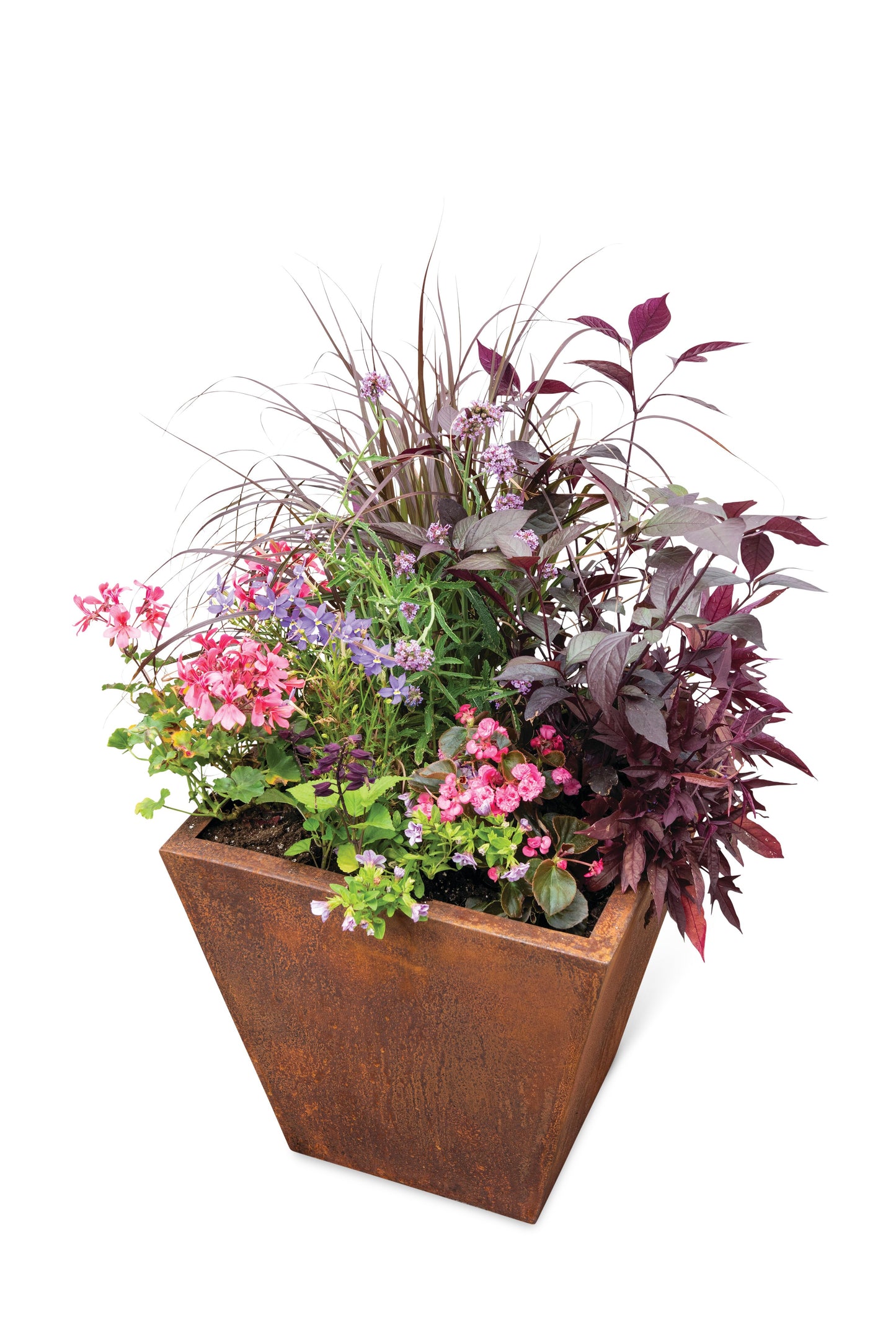 Corten Steel Tapered Square Planters