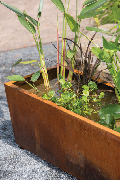 Corten Steel Tapered Trough Planter