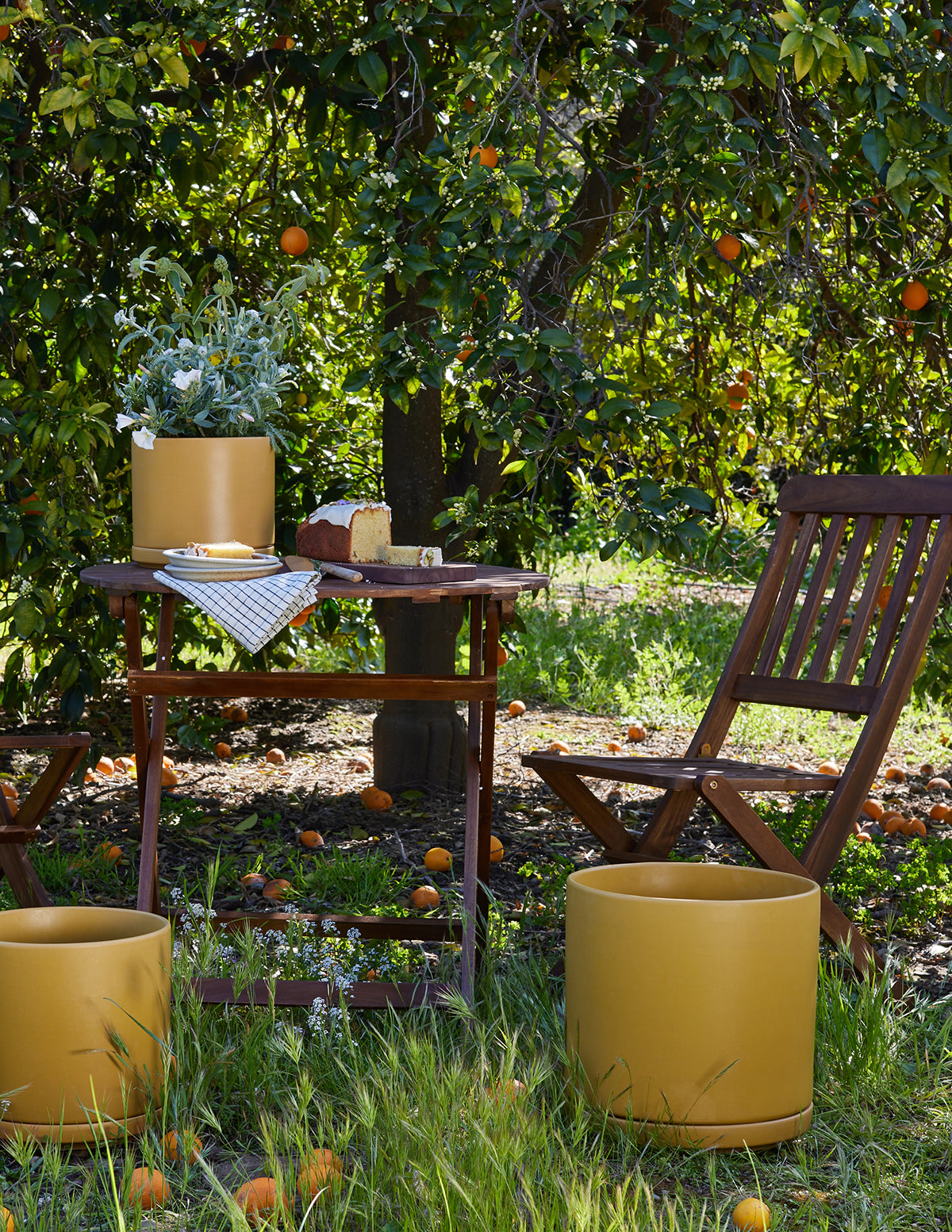 Solid Goods Planter with Saucer