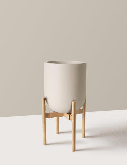 large white plant pot with stand Large Pallas Planter