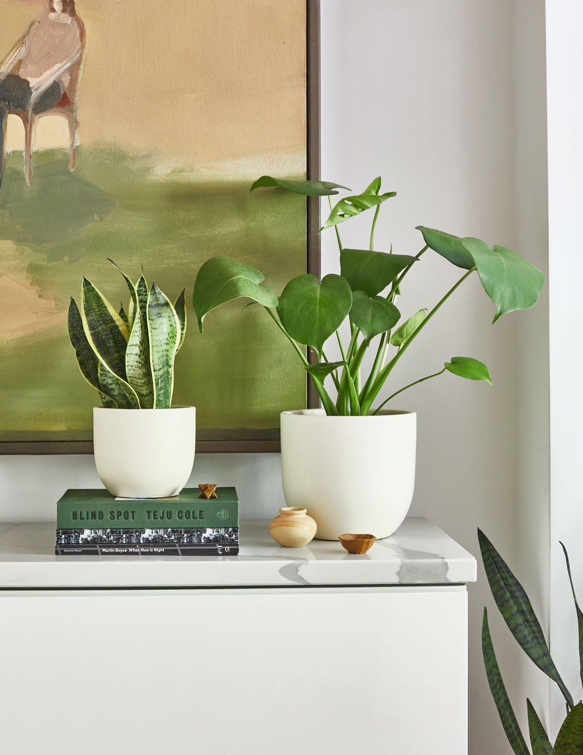 small indoor planter Black Grant Ceramic Planters Duo - Small/Medium
